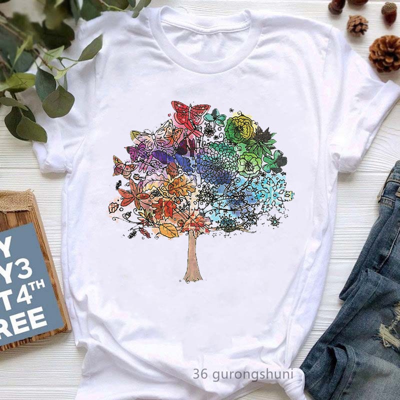 Buddha Chakra Meditation Print Tshirt Women'S Clothing Yoga White T Shirt Femme Funny T-Shirt Female Harajuku Shirt Tops