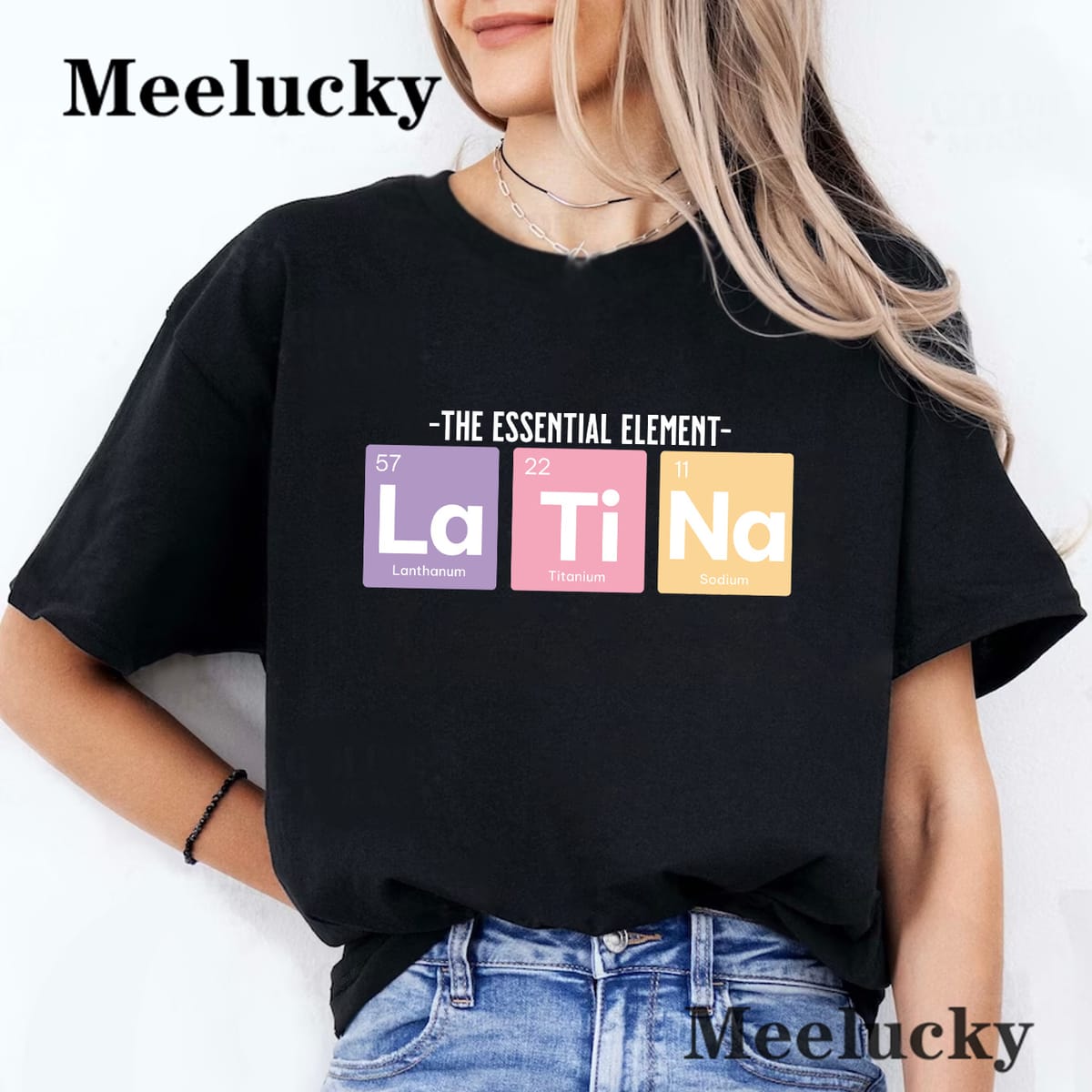 Educated Latina Women's T-shirt Letter Print Summer Short Sleeve Round Neck Fashion Casual Tee Shirts Femininity Clothing