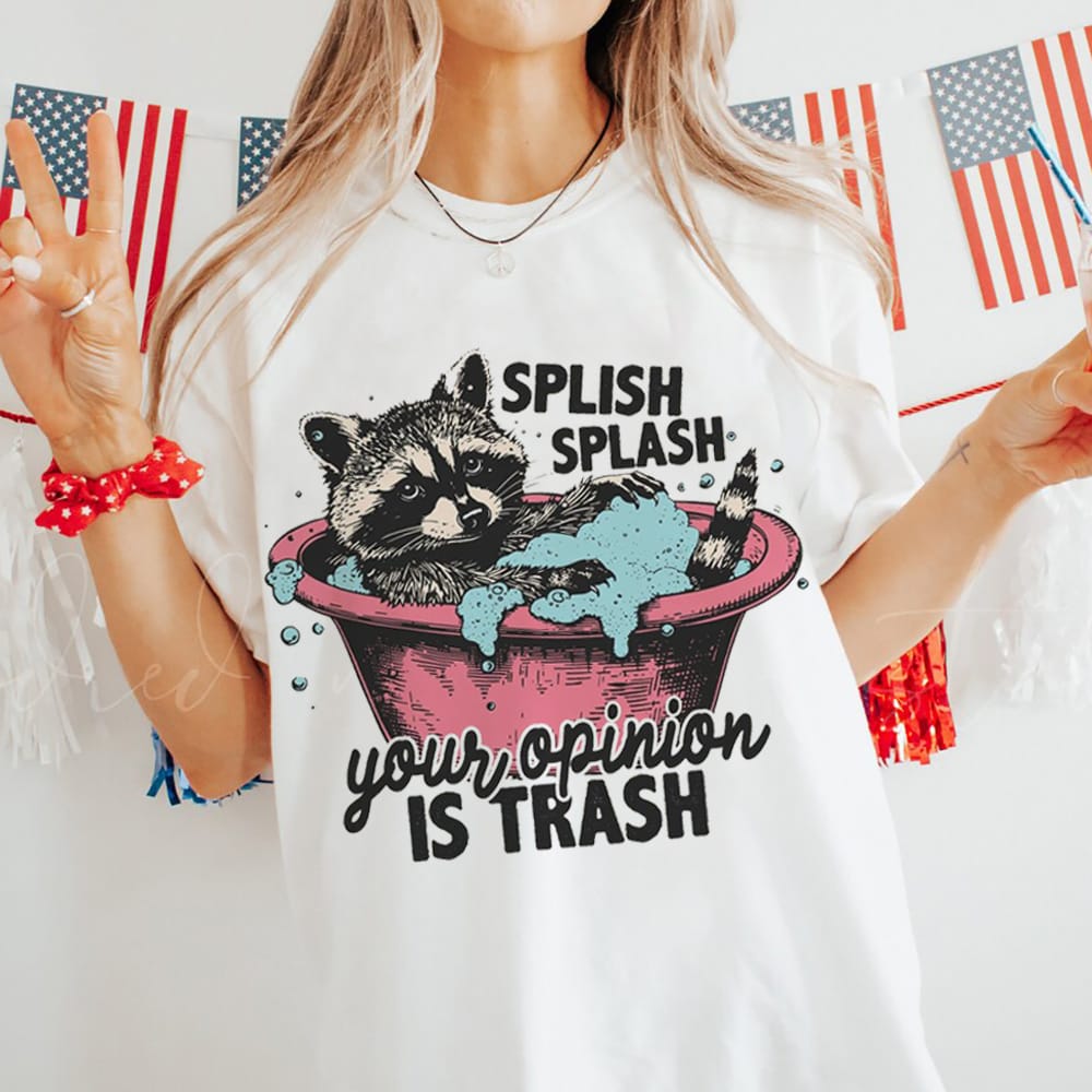 Funny Raccoon Shirt Design Printed Casual Fashion O-Neck Women's Pattern T-Shirt Clothing Printed Short Sleeved Women's T-Shirt