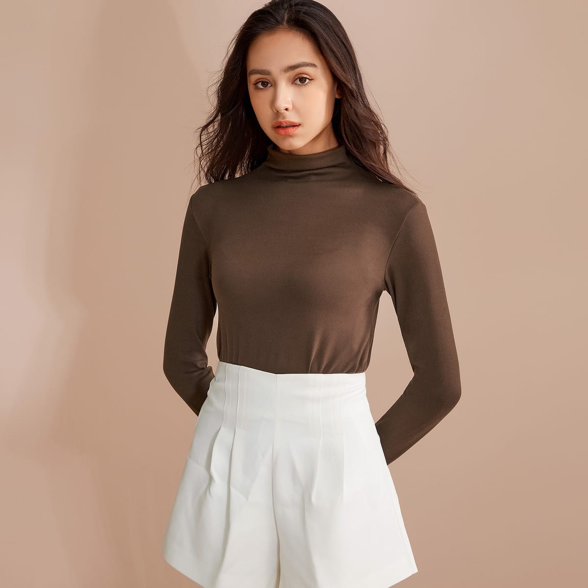 MRMT 2024 Brand New Women's Half High Collar Seamless Bottoming Shirt Women Plus Velvet Thick Stretch Slimming Ladies Top