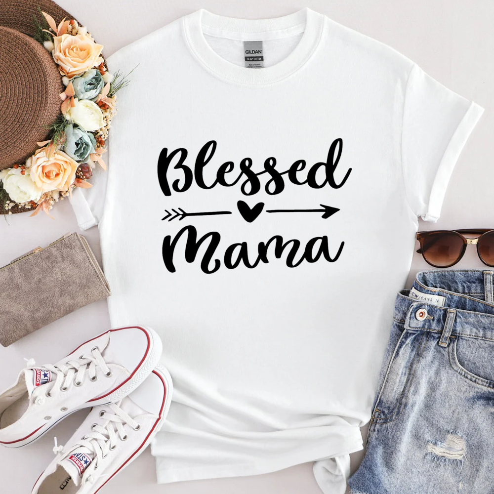 New Fashion Best Mom Monogrammed T-Shirt Women's Summer Mother's Day Gift T-Shirt Tops