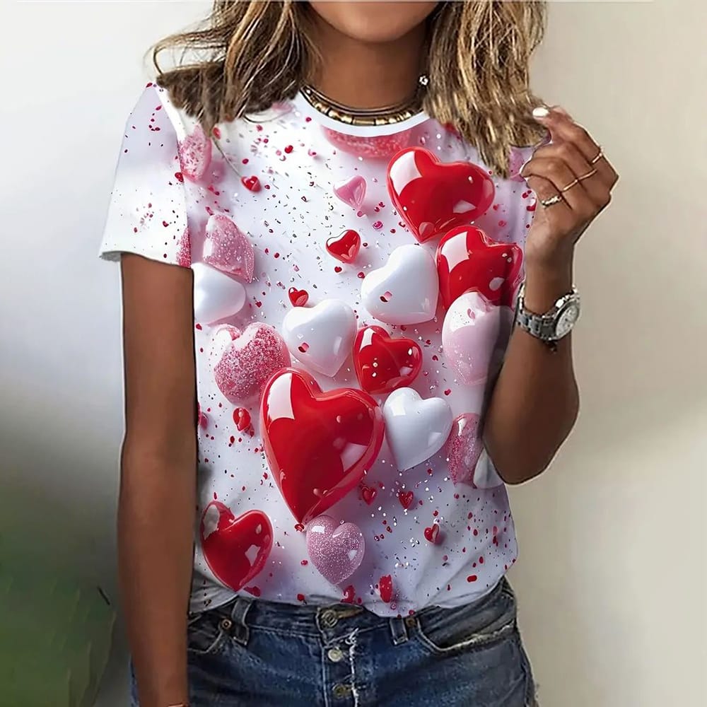Love Simplicity T Shirt For Women Harajuku Casual Short Sleeve Women's T-Shirts Top Tee O Neck Oversized Female Clothing