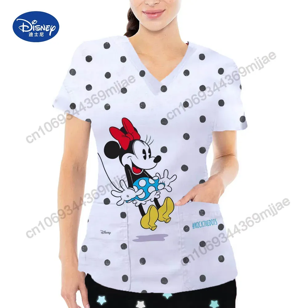 Nurse Uniform Crop Top Y2k Clothes 2000s Free Shipping T-shirt for Girls Woman T-shirts Short Sleeve Tee Women's Blouses Yk2