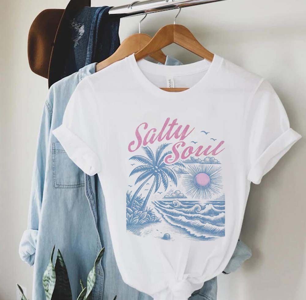 Fashion Aesthetics T-Shirt Printed Short Sleeved 2024 Women's Summer Beach Vacation O-Neck Basic Cute Versatile Casual Top T-Shi