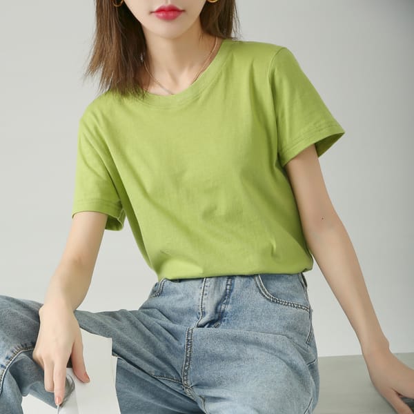 MRMT 2024 Brand New Women t Shirt t-Shirt For Female Pure Cotton Solid Color Short-Sleeved Women's T-Shirt Round Neck Loose Top