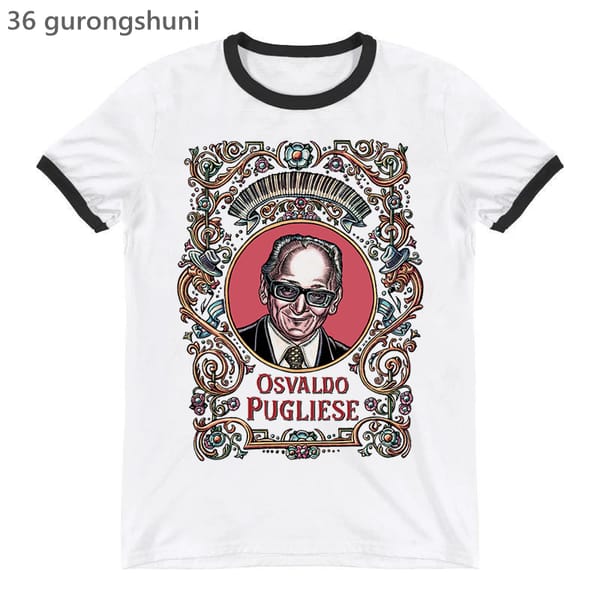 Osvaldo Pugliese Tango Music Composer Graphic Print T-Shirt Women'S Clothing Hip Hop Music Lover Tshirt Femme Summer Tops Tee
