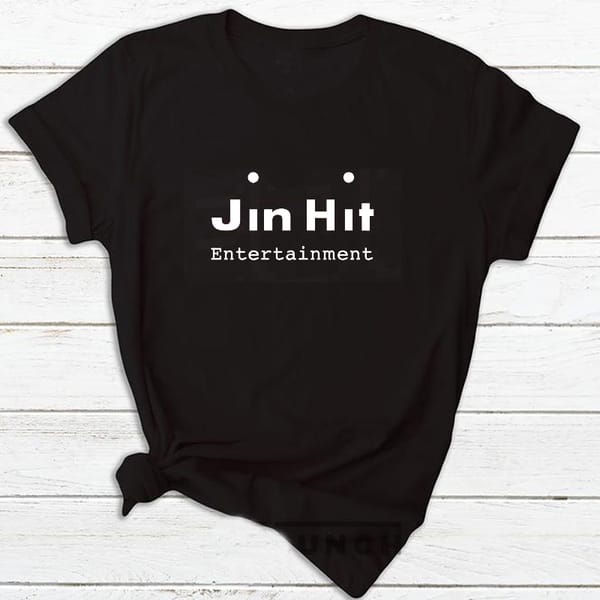 JinHit Entertainment Unisex Kpop T-Shirt Women Cotton Short Sleeve Tshirt Feminina Letter Printed Women's T-shirts