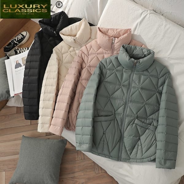 Autumn Winter White Down Coat Female Jacket Women's Clothing 2021 Korean Ultra Light Down Jacket Woman Parkas Hiver 20002