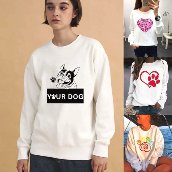 Ms. Pullover O-neck Print Ladies Sweatshirt Hoodeds Sweatshirt Pullovers Girls Long-sleeved Harajuku Top Women's Sportswear