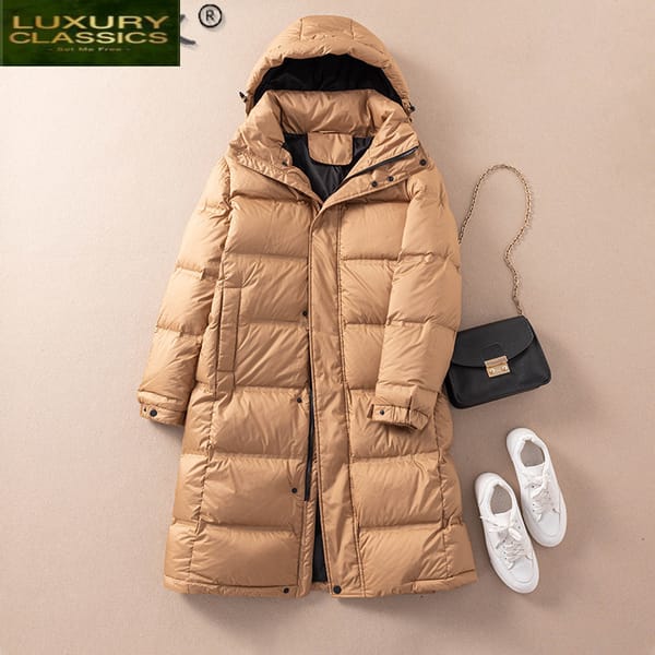 High Quality 90% White Goose Down Jacket Woman Autumn Winter Coat Female Hooded Women Parkas 2021 Mujer Chaqueta LW4633