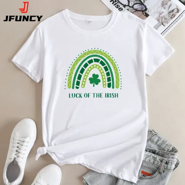 JFUNCY Summer Female Cotton Tops Women Short Sleeve Tee Shirts Women's Tshirt Oversized T-shirt Ladies 2024 Woman Clothing