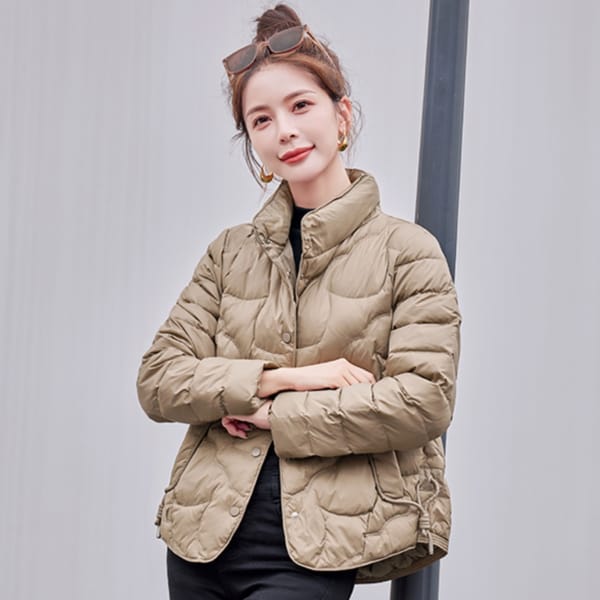 Women's Winter Jacket Short Light Down Jacket Temperament Simple Fashion Stand-up Collar Thin Loose Warm Winter Clothing