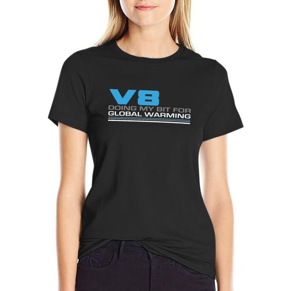 V8 Power T-Shirt aesthetic clothes funny tees korean fashion Women's clothing