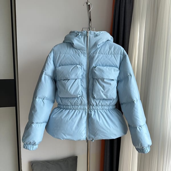Women's Clothing hooded large pocket short down coat Winter New  020