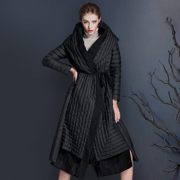Women'S Winter Down Jacket 2023 Woman Clothing Warm Feather Coats Lightweight Padded Clothes Female Long Padding New Outerwear