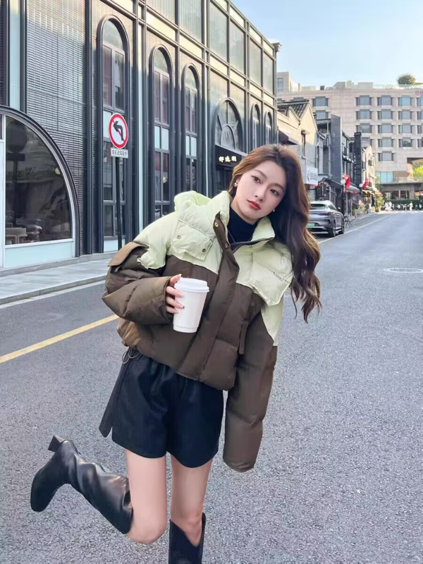 Women's Short Down Jacket Winter Warm Coat Fashion Bread Clothing Design 2024 New High-end Temperament Down Jacket Casual Parkas