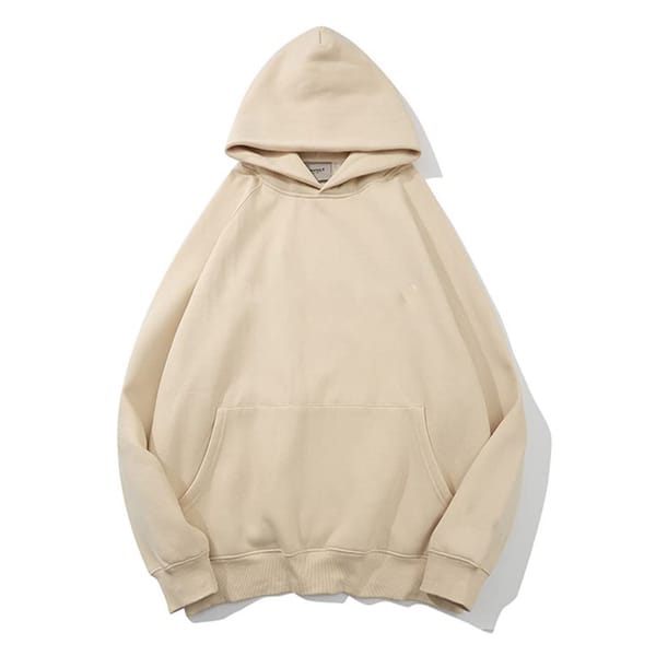 Women's Solid Color Basic Fleece Loose Casual Hoodie Sweatshirt Long Sleeve Pocket Drop Shoulder Oversized Pullovers Top