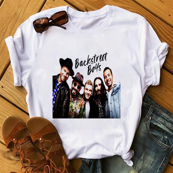 New Arrival 2024 Cool Women'S Clothing Backstreet Boys Graphic Print Tshirts Femme Harajuku Shirt Hip Hop Music Love T Shirt