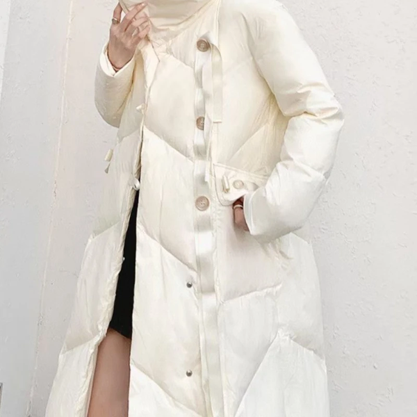 Woman Winter Coats Female Clothing 2024 New Warm  Loose Lapel Long Women's Down Cotton  Fashion Standing Collar Puffer Coats