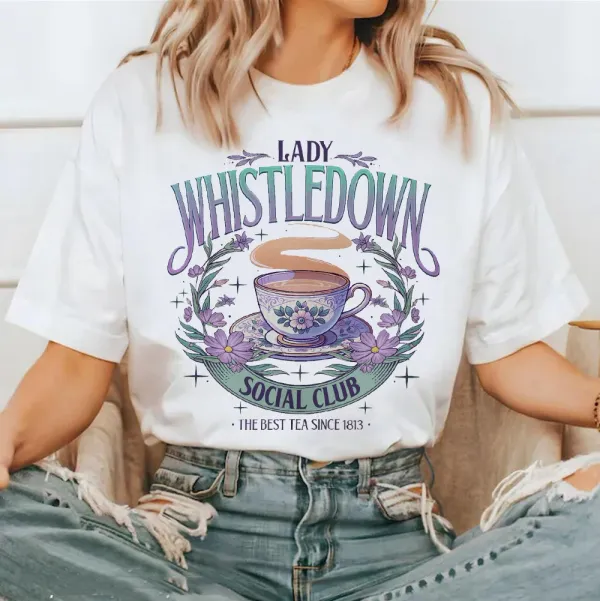 Social Club Printed Short Sleeve Women's 90s Beautiful Printed T-Shirt Top Fun Cartoon Pattern Basic Fashion Loose T-Shirt