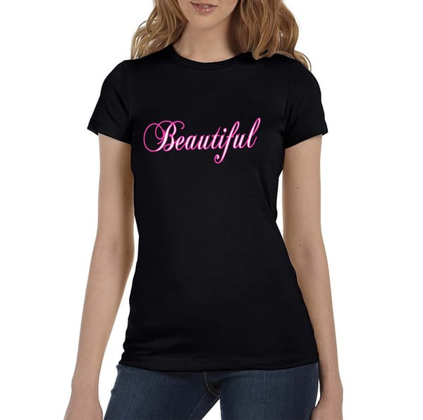 Beautiful Women's Black T-Shirt (S-XL)