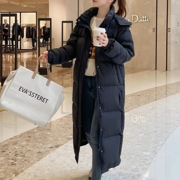 Winter Coat Women's Down Jacket Female Korean Ultra Long Thick White Duck Loose Puffer Jackets for Women Clothing Chaqueta