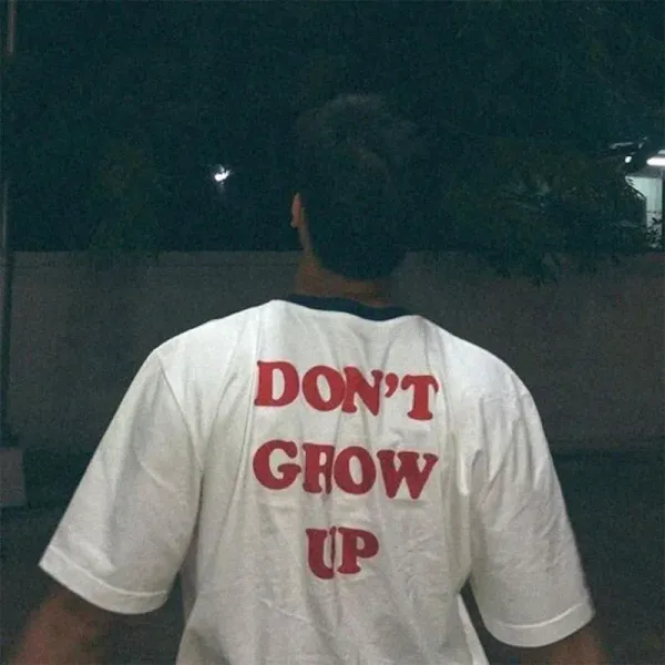Don't Grow Up Funny Printed Women's T Shirt Cotton Short Sleeve Graphic Tee Loose Cotton 2000s Fashion Tee Y2k Tops Dropshipping