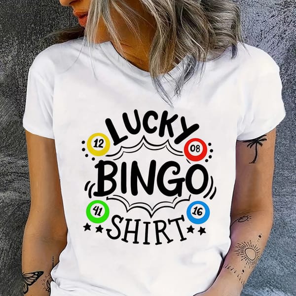 Lucky Women's Short Sleeve Crew Neck T-shirt - Casual Summer & Spring Top