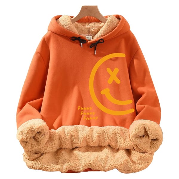 Winter Fashion Alphabet Cartoon Print Harajuku Women's Pullover Sweatshirts Korean Version Casual Fleece Warm Thickened Hoodies