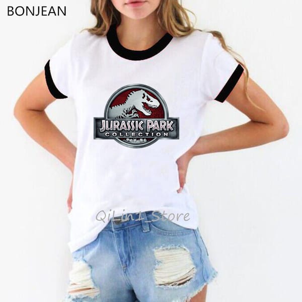 Women's JURASSIC PARK Print women T Shirt Casual Funny T-Shirts Harajuku Cozy Tops Tees Hipster O-neck Short Sleeve Top Tshirt