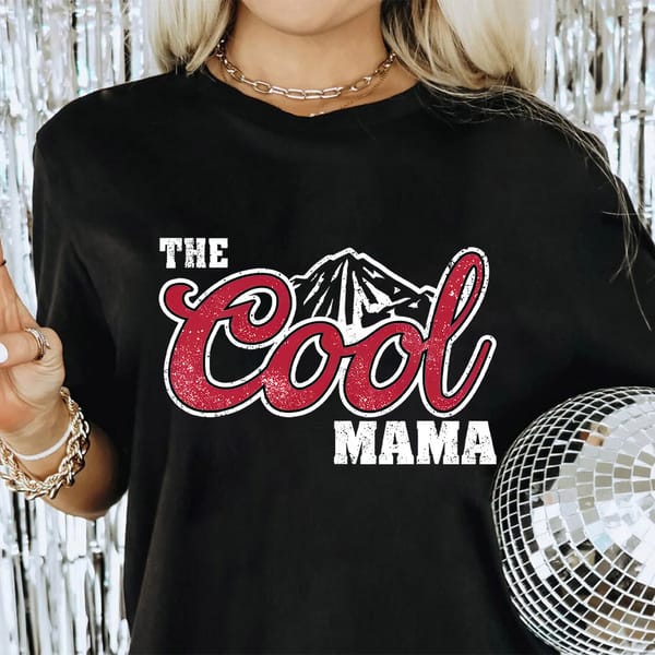 The Cool MAMA Letter Print T-Shirt Mother's Day Casual Top Short Sleeve Crew Neck Women's Clothing for Spring & Summer