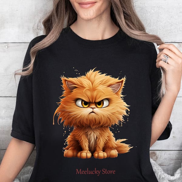 2024 Women's casual top Funny Cat print pattern Cartoon Korean version loose and atmospheric women's T-shirt