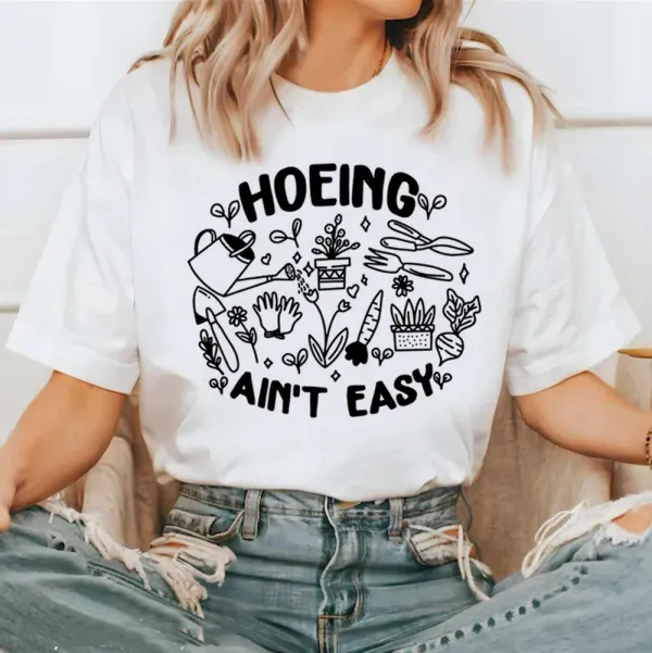 Women's Cartoon Retro Summer Fashion Short Sleeve Beautiful Printed T-Shirt Basic Versatile T-Shirt Top Pattern Beach T-Shirt