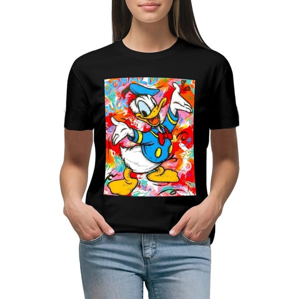 Fashion Disney Donald Duck T-shirt Y2k Women's Clothing Summer Casual Kawaii T Shirts Clothes