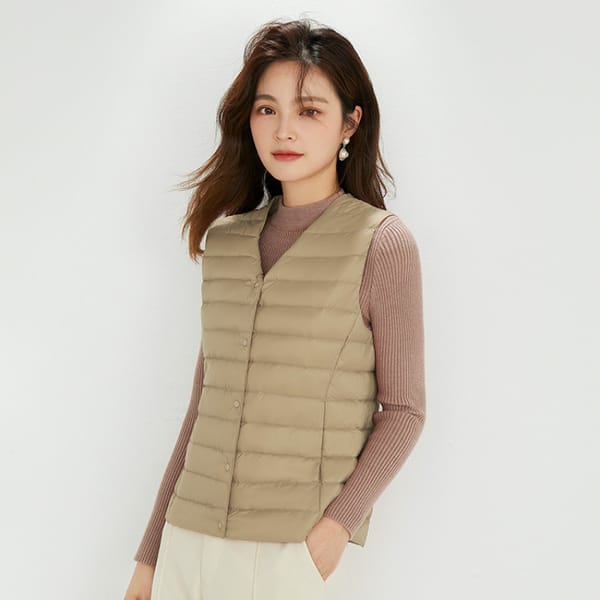 Women's Clothing Down Coats New Autumn and Winter Lightweight Down Jacket Vest Women Warm Slim Vest Tank Vest 90 White Duck Down