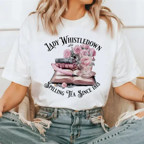 Women's Short Sleeved Printed Summer Fashion Women's Beautiful Printed T-Shirt Sweet and Versatile Women's Letter Pattern T-Shir