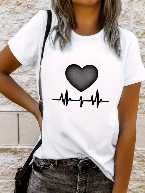 Women's Graphic Print Short Sleeve T-shirt - Casual Summer & Spring Top