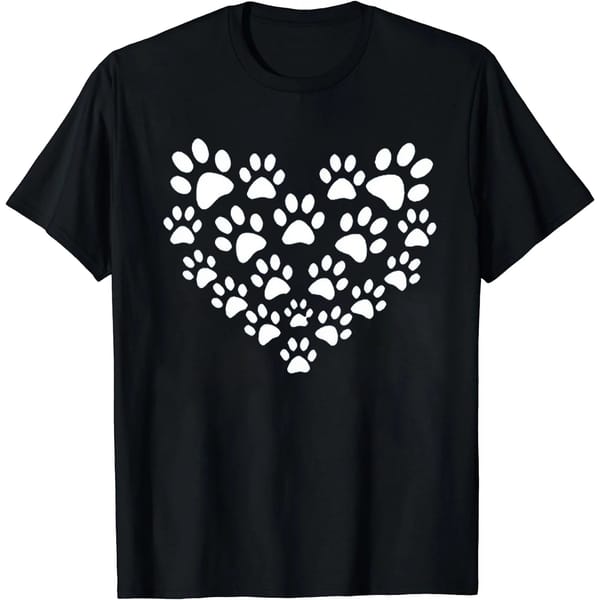 Summer Women's Cute Dog footprint heart Print 3D TShirt Short Sleeve Fashion Casual Kawaii T-shirt For Woman Harajuku Female tee