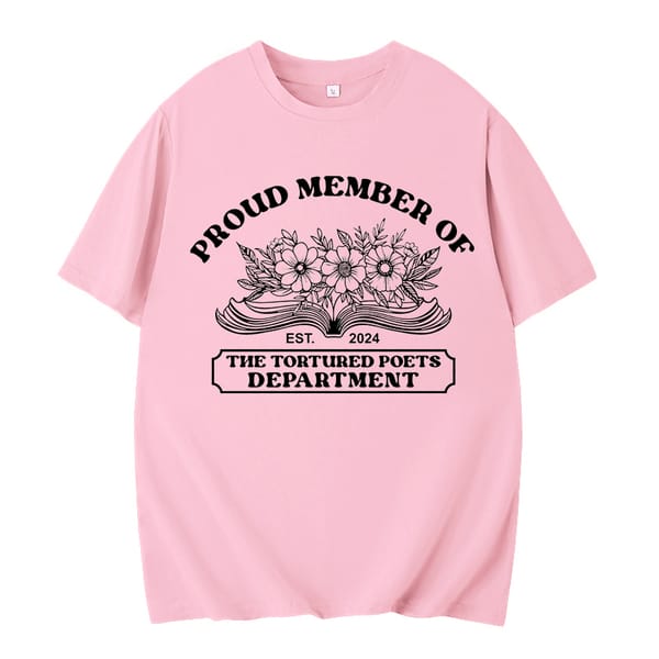The Tortured Poets Department T-shirt Proud Member Shirt TS Fans Lovers Gift Women's Sale y2k Short Sleeve