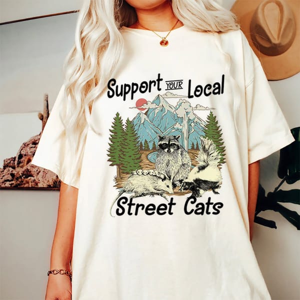 Harajuku Vintage Cute Mountain Camping T-Shirt Women's Fashion Short Sleeved T-Shirt Top Casual Women's Printed Plus Size T-Shir