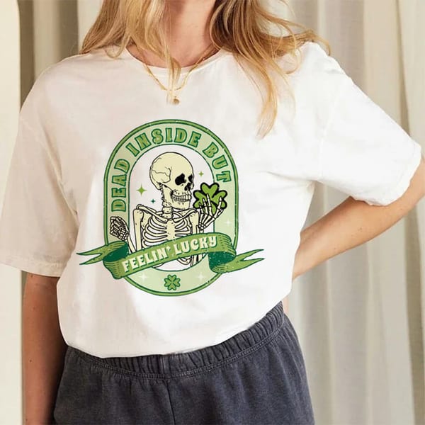 Cartoon Fashion Trend Skull Print New T-Shirt Women's Cartoon Fun Versatile Short Sleeve O-Neck Style Loose Summer T-Shirt.