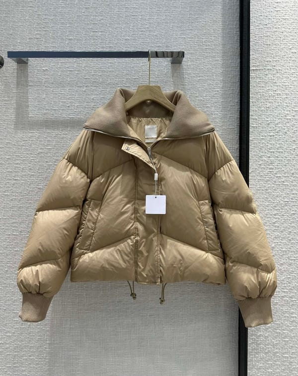 Women's Clothing fashion threaded lapel splicing down coat Winter New  02