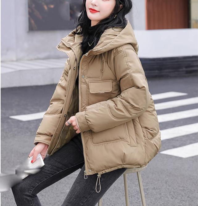 Women's Clothing Hooded loose short down coat Winter New  S2