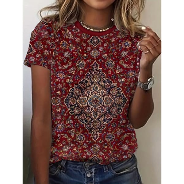 Women's T-Shirt Summer Fashion Short Sleeved Casual Top Loose Breathable Micro Elastic Round Neck T-Shirt Women's Clothing Tee
