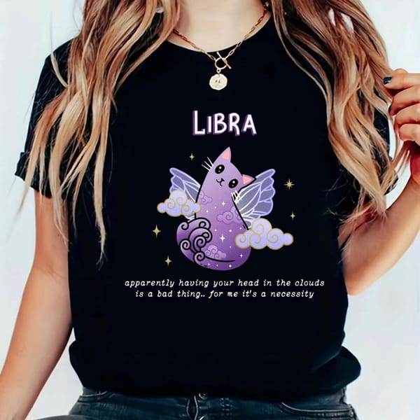 Clothing Women's Summer Leisure Versatile Print Watercolor Cute Style Fun Print Pattern T-Shirt Fashion Short Sleeve Casual T-Sh