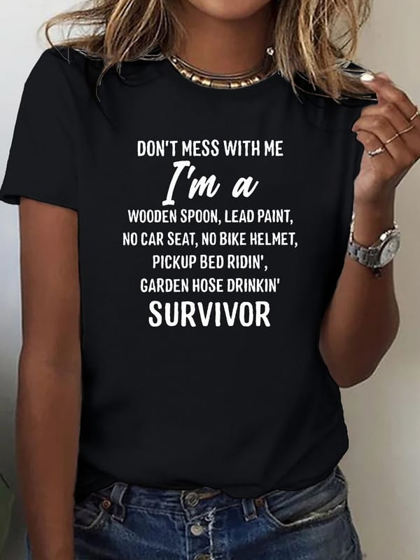 Letter Print Crew Neck T-Shirt Casual Short Sleeve T-Shirt For Spring  Summer Women's Clothing