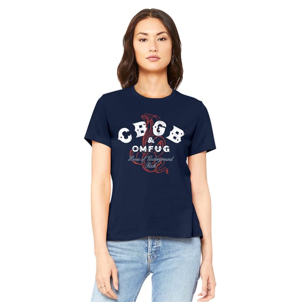 CBGB OMFUG  Snake Women's T Shirt Home Of Underground Rock Concert Merch