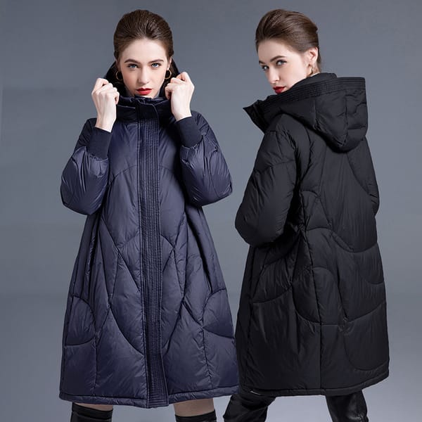 Women'S Winter Down Jacket 2023 Lightweight Padded Clothes Woman Clothing Warm Feather Coats Female Long Padding New Outerwear