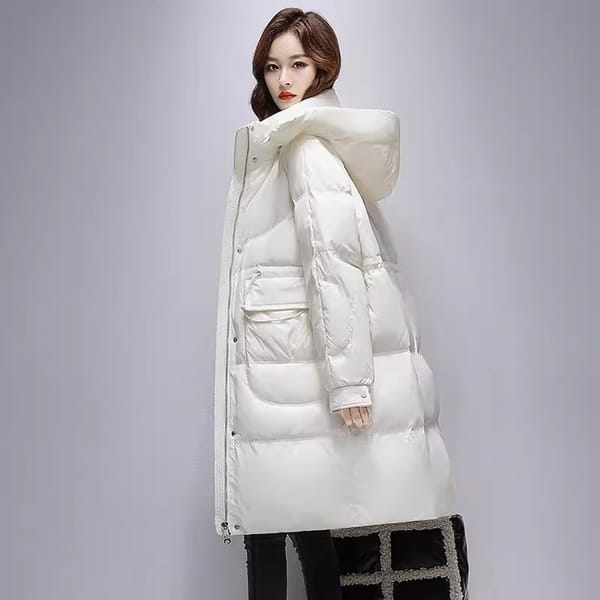Thicken Down Parka Snow Jacket Women's Clothing 2023 Winter New Hooded White duck down Coat Korean Loose Warm Overcoat Female