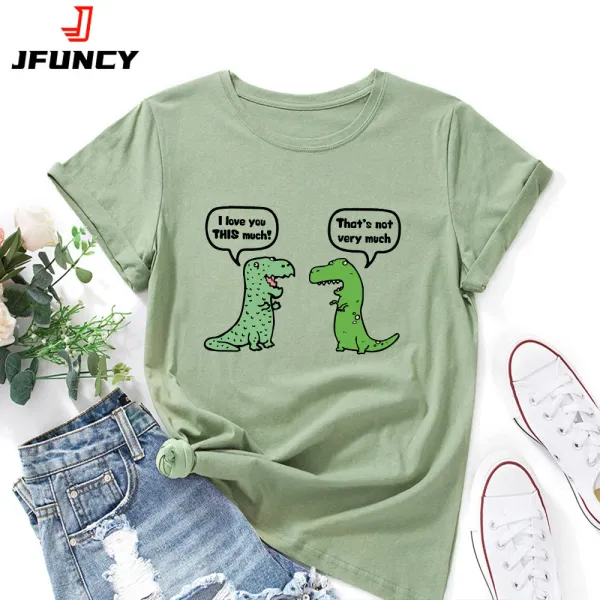 JFUNCY Women's Oversized T-shirt Woman Clothing  Tee Top Female Graphic T Shirt Summer Cotton Short Sleeve Tshirt